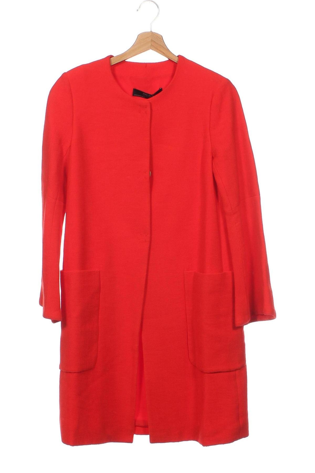 Дамско сако Zara, Размер XS, Цвят Червен, Цена 61,29 лв.