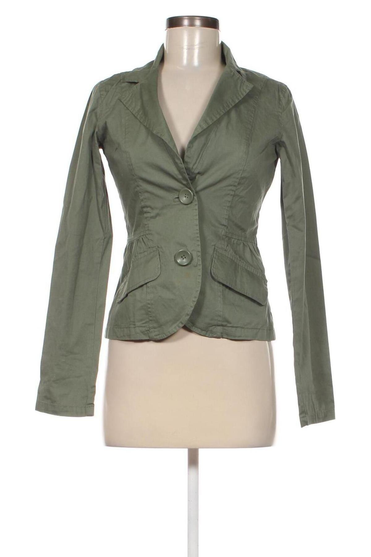Дамско сако Zara Trafaluc, Размер S, Цвят Зелен, Цена 25,92 лв.