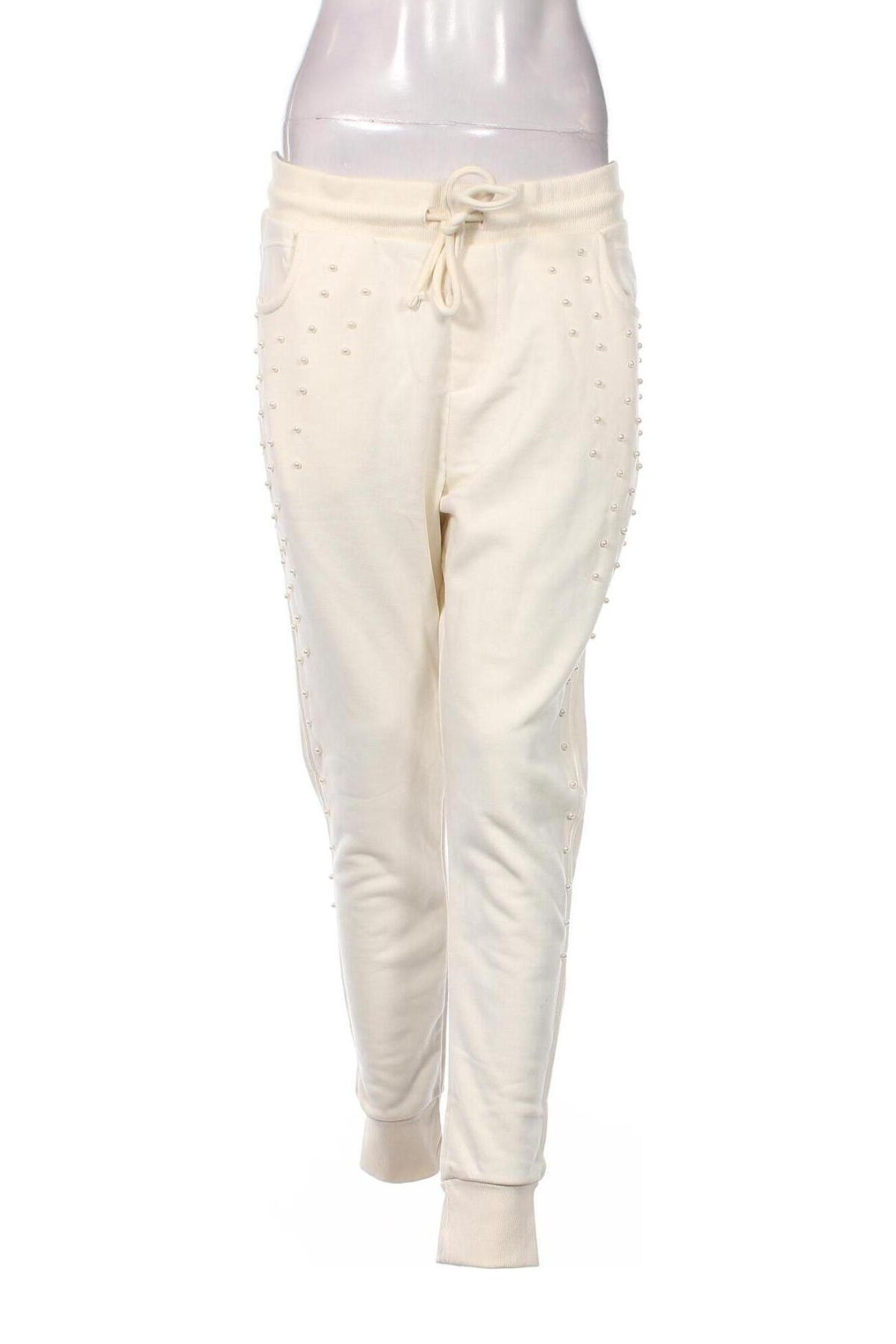 Γυναικείο αθλητικό παντελόνι Mango, Μέγεθος XL, Χρώμα Εκρού, Τιμή 31,71 €