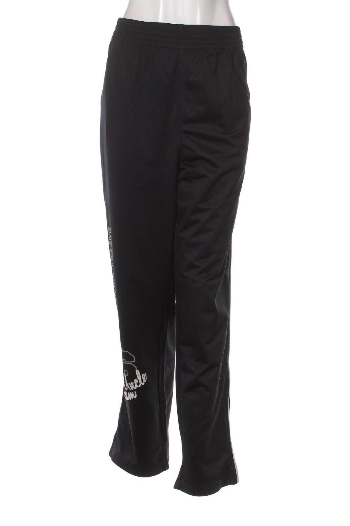 Γυναικείο αθλητικό παντελόνι Uncle Sam, Μέγεθος XL, Χρώμα Μαύρο, Τιμή 9,69 €