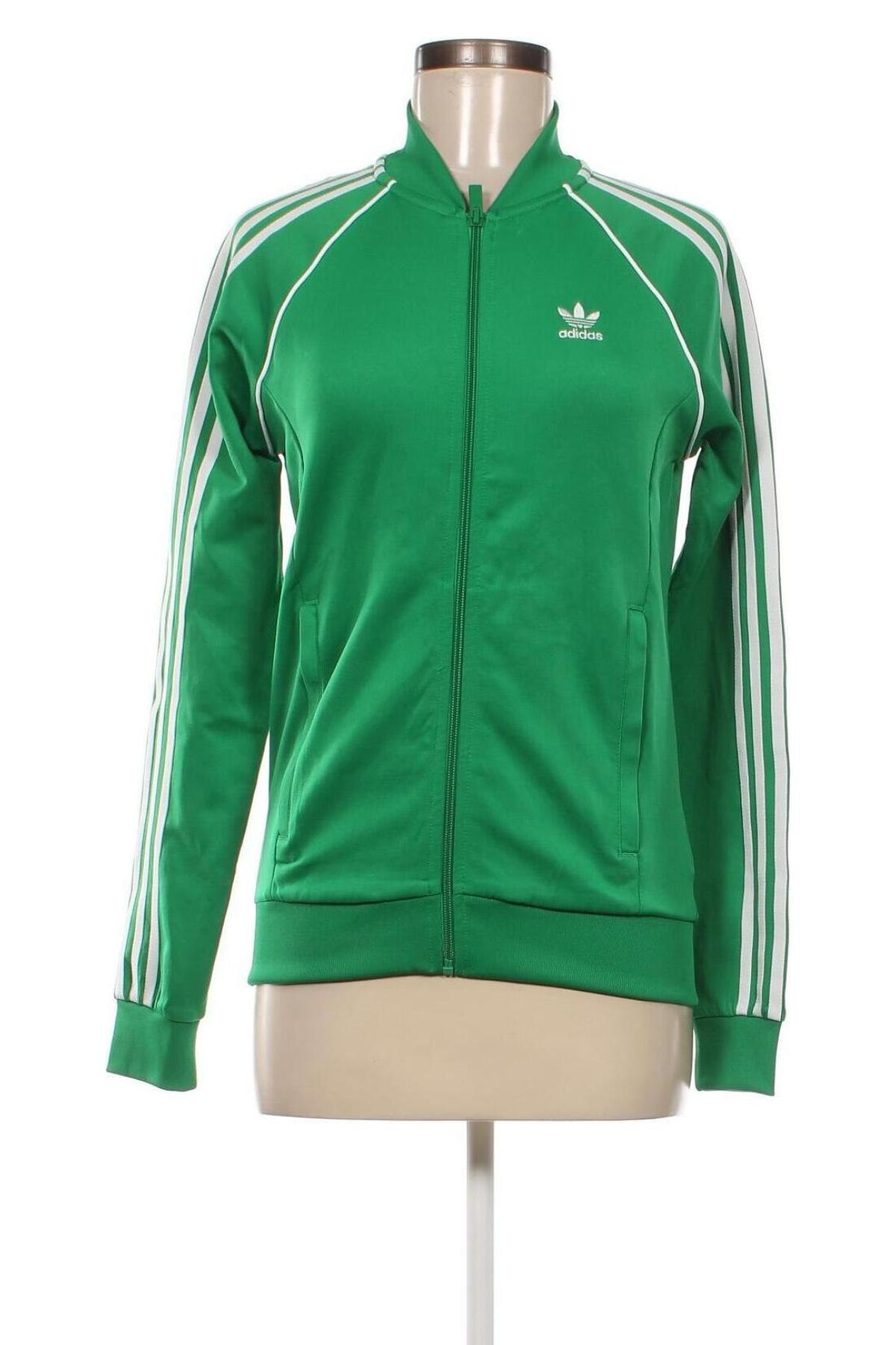Γυναικεία αθλητική ζακέτα Adidas Originals, Μέγεθος XS, Χρώμα Πράσινο, Τιμή 55,67 €