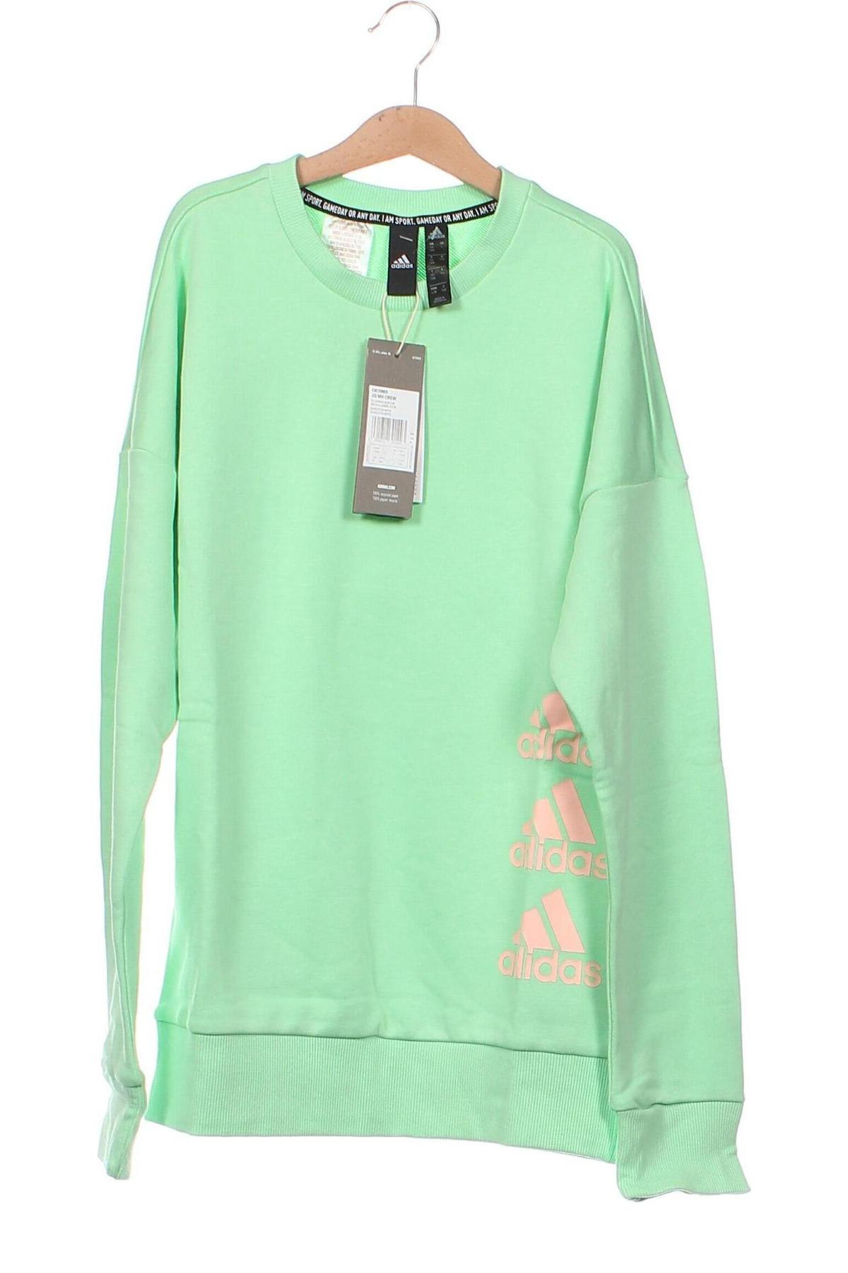 Bluză pentru copii Adidas, Mărime 13-14y/ 164-168 cm, Culoare Verde, Preț 117,11 Lei