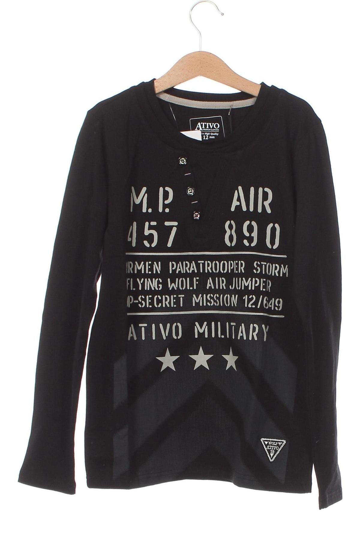 Παιδική μπλούζα Ativo Kids, Μέγεθος 11-12y/ 152-158 εκ., Χρώμα Μαύρο, Τιμή 10,52 €