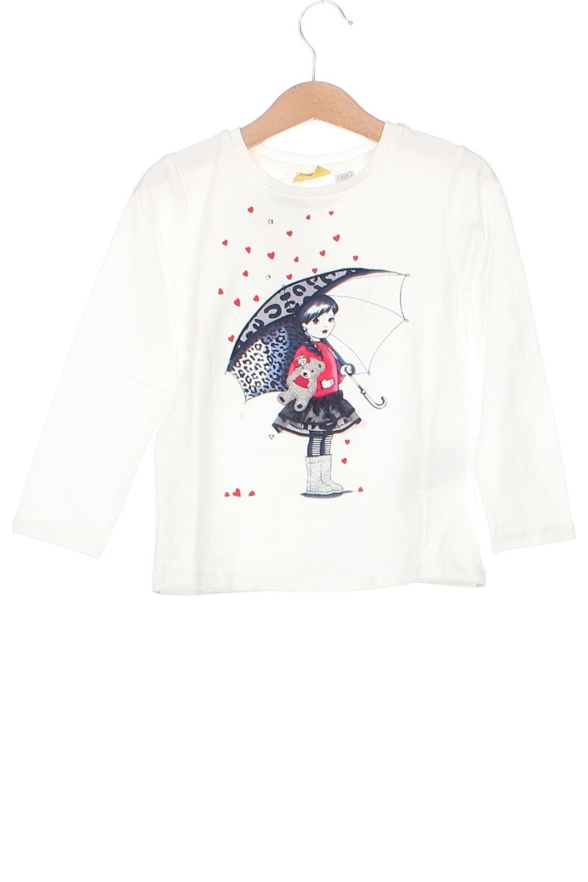 Детска блуза Chicco, Размер 3-4y/ 104-110 см, Цвят Бял, Цена 18,00 лв.