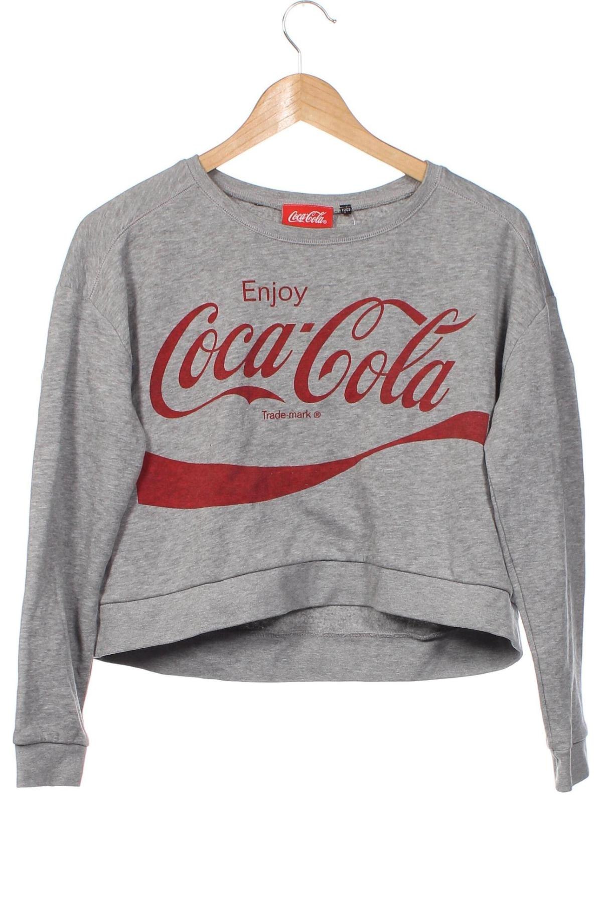 Детска блуза Coca Cola, Размер 12-13y/ 158-164 см, Цвят Сив, Цена 11,22 лв.