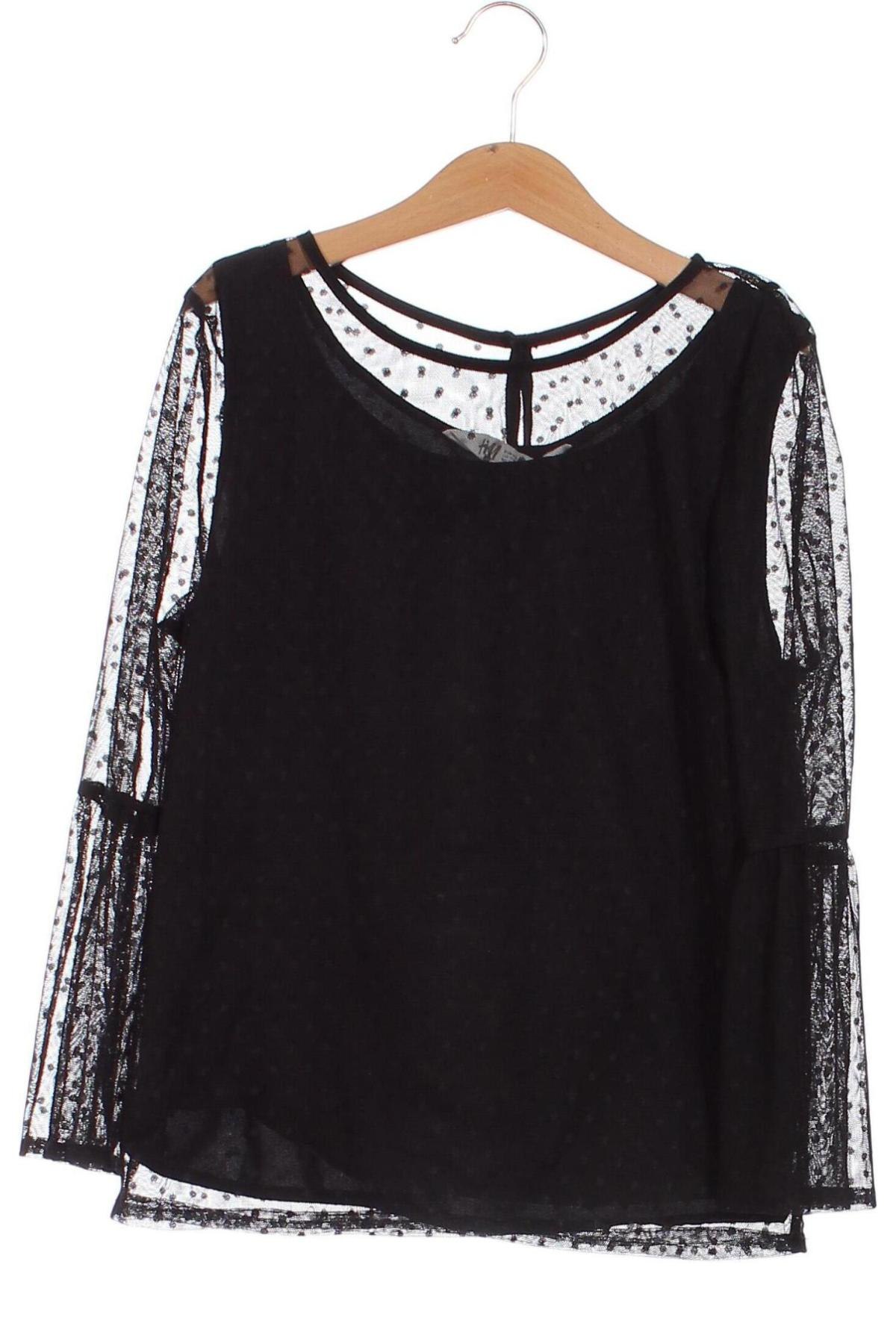 Детска блуза H&M, Размер 12-13y/ 158-164 см, Цвят Черен, Цена 6,48 лв.