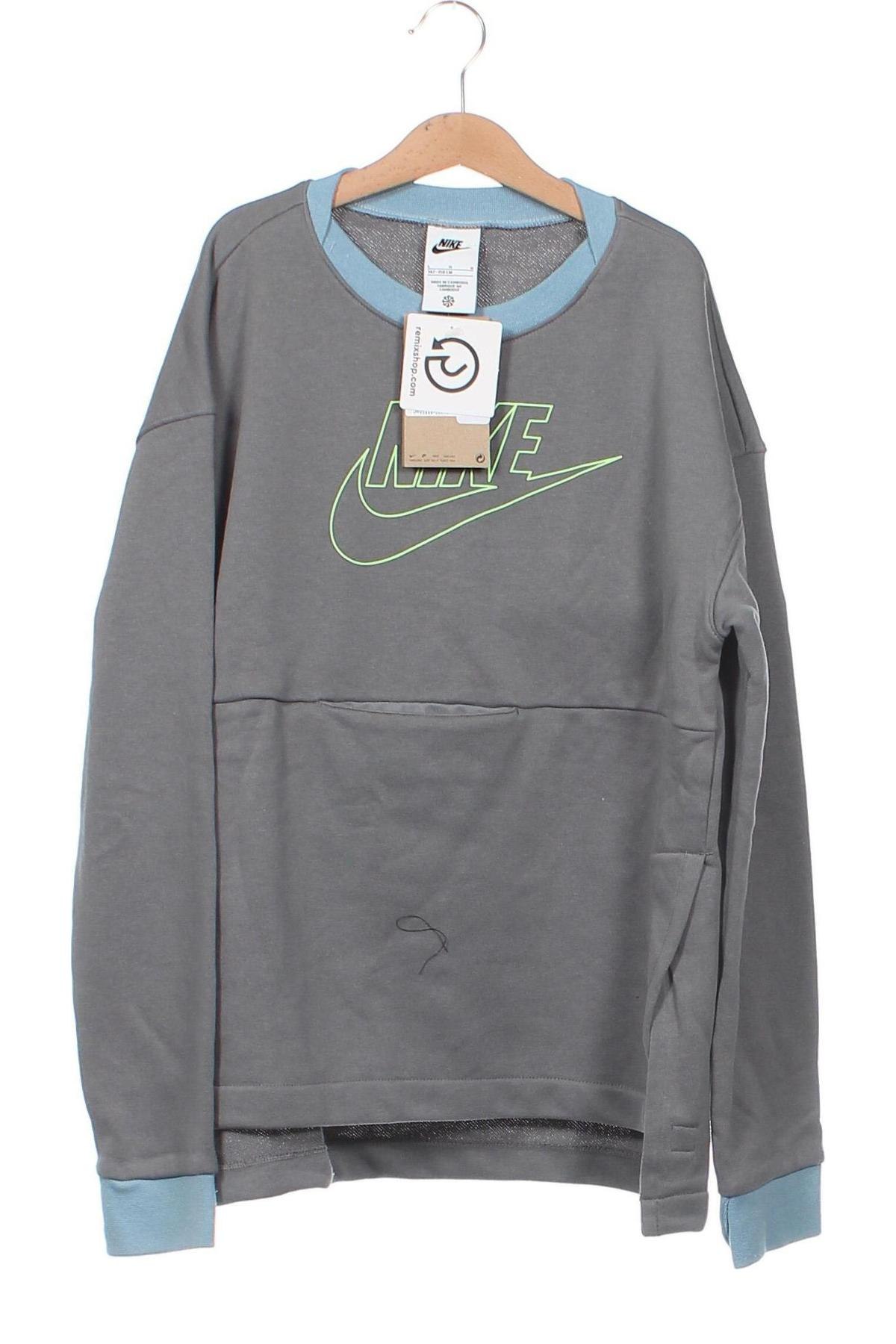 Детска блуза Nike, Размер 10-11y/ 146-152 см, Цвят Сив, Цена 58,65 лв.