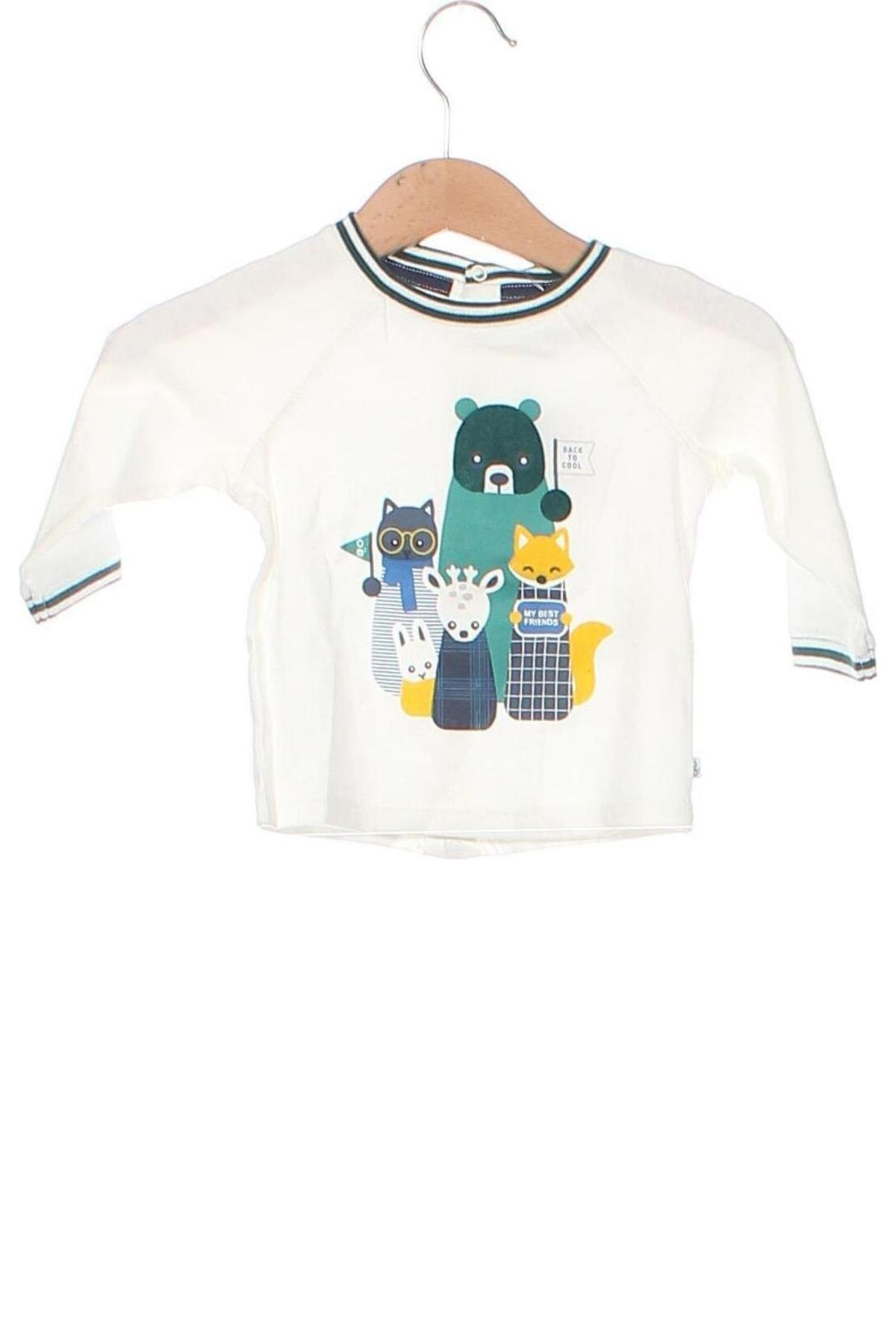 Детска блуза Obaibi, Размер 2-3m/ 56-62 см, Цвят Бял, Цена 18,00 лв.