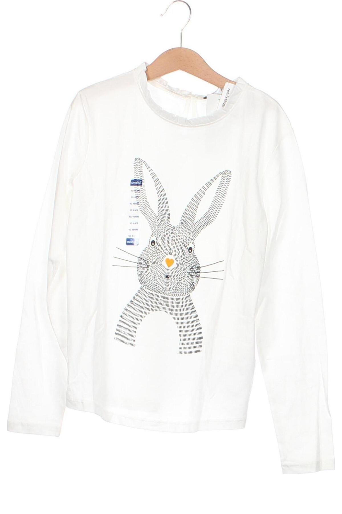 Kinder Shirt Okaidi, Größe 9-10y/ 140-146 cm, Farbe Weiß, Preis 9,28 €