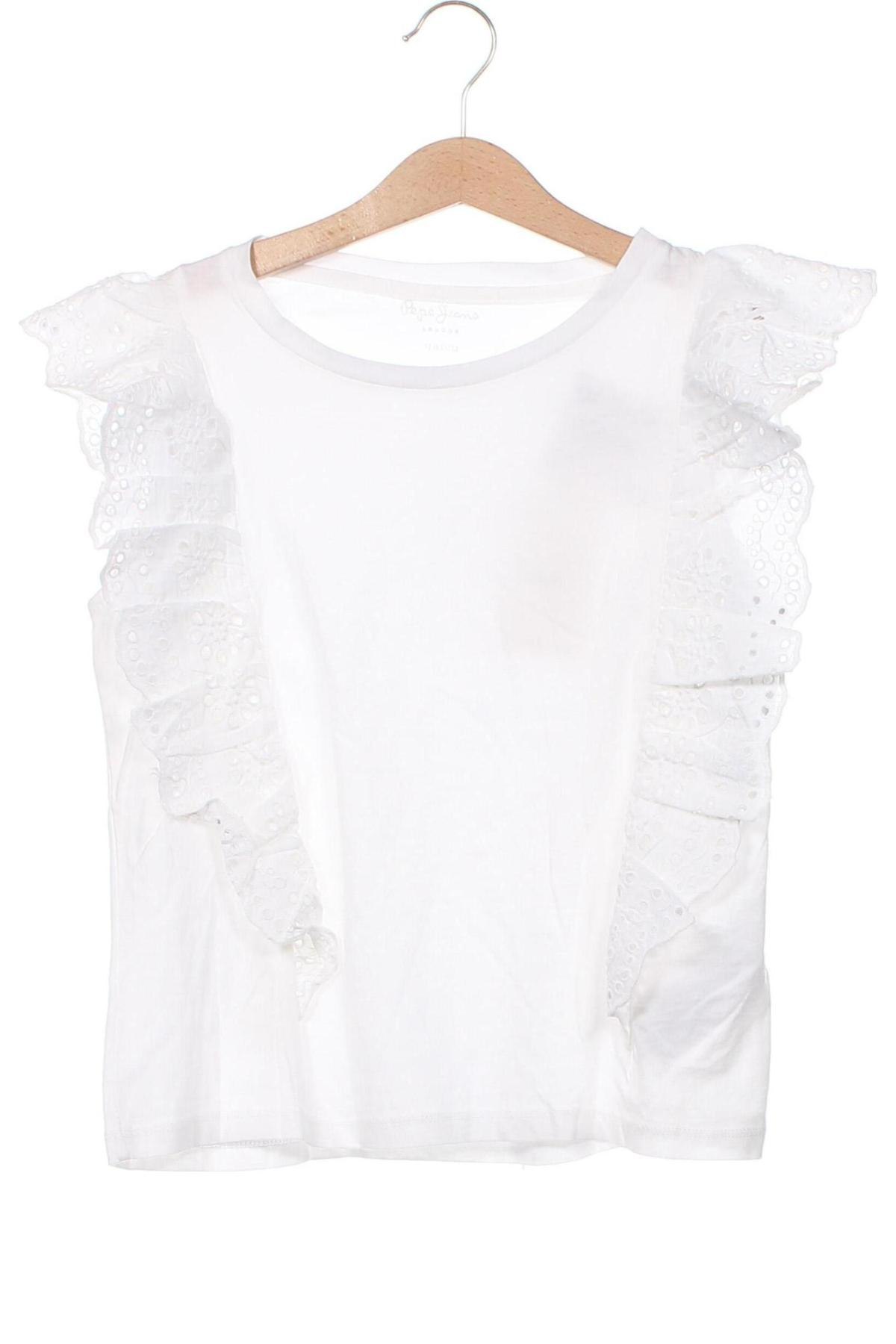 Kinder Shirt Pepe Jeans, Größe 11-12y/ 152-158 cm, Farbe Weiß, Preis 35,05 €