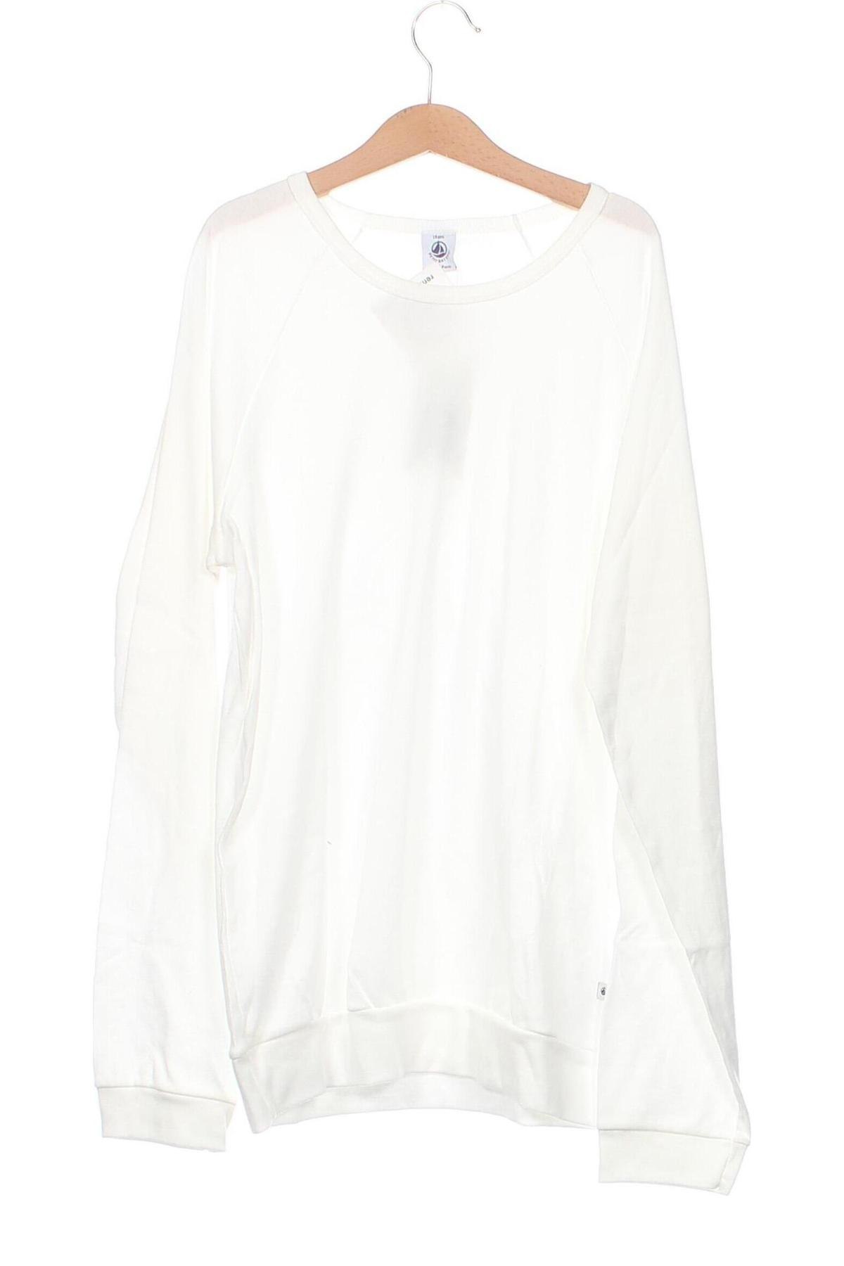Детска блуза Petit Bateau, Размер 15-18y/ 170-176 см, Цвят Бял, Цена 17,00 лв.