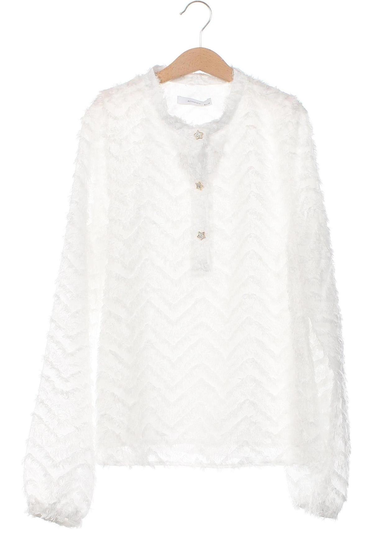 Детска блуза Reserved, Размер 13-14y/ 164-168 см, Цвят Бял, Цена 15,68 лв.