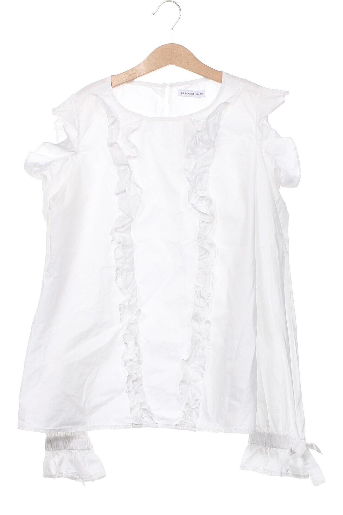Kinder Shirt Reserved, Größe 12-13y/ 158-164 cm, Farbe Weiß, Preis 7,98 €