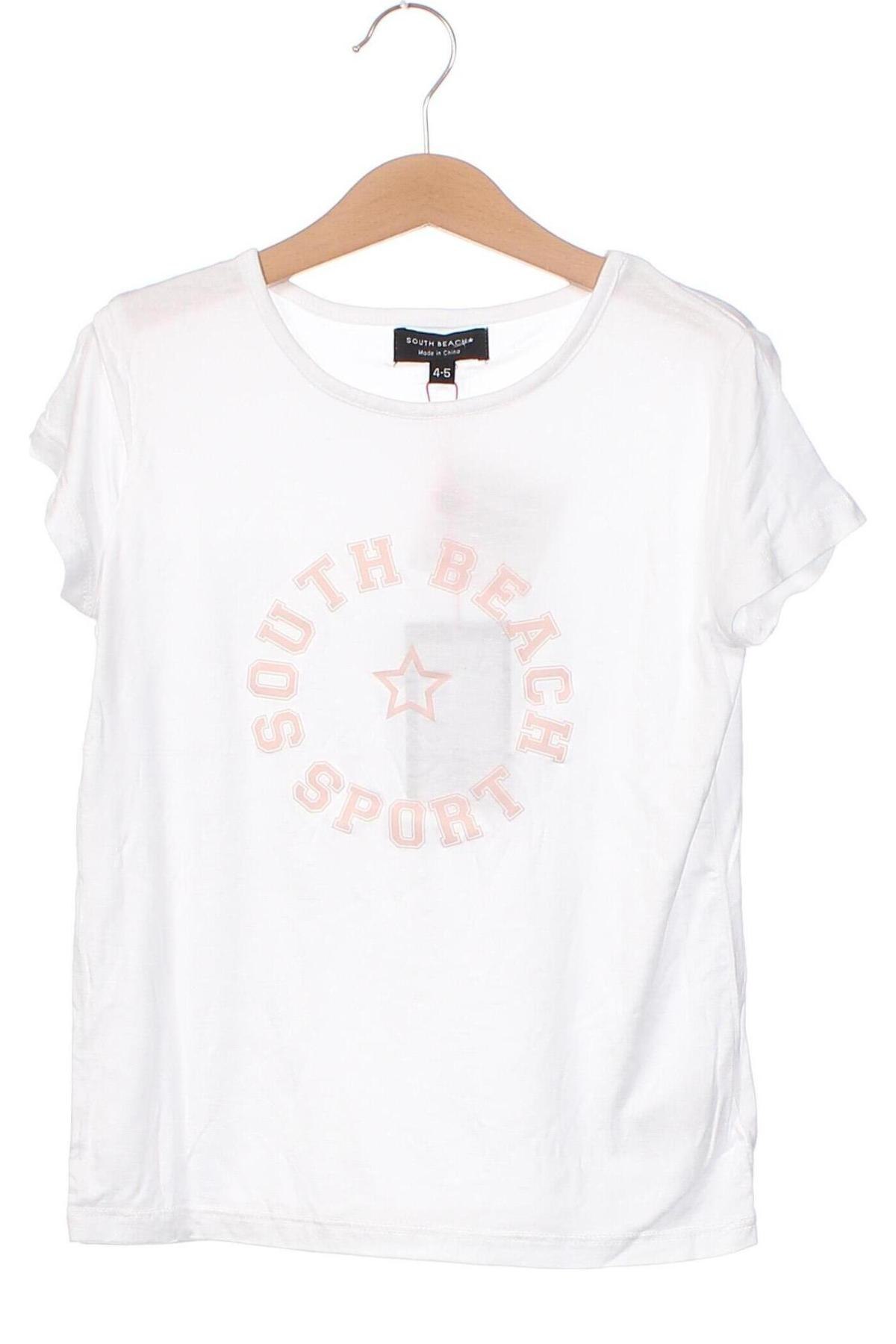 Παιδική μπλούζα South Beach, Μέγεθος 4-5y/ 110-116 εκ., Χρώμα Λευκό, Τιμή 14,20 €