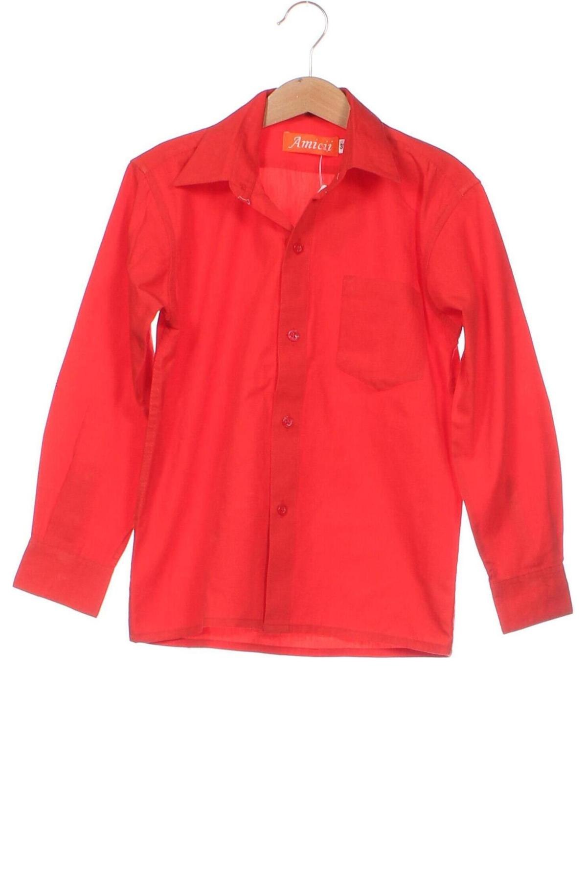 Детска риза Amicci, Размер 8-9y/ 134-140 см, Цвят Червен, Цена 18,03 лв.