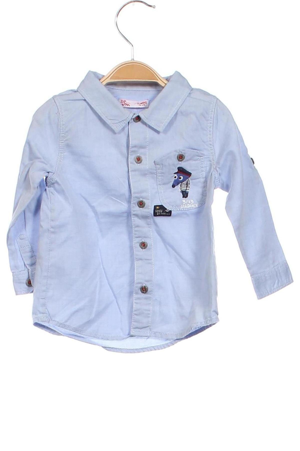 Детска риза Du Pareil Au Meme, Размер 9-12m/ 74-80 см, Цвят Син, Цена 11,73 лв.