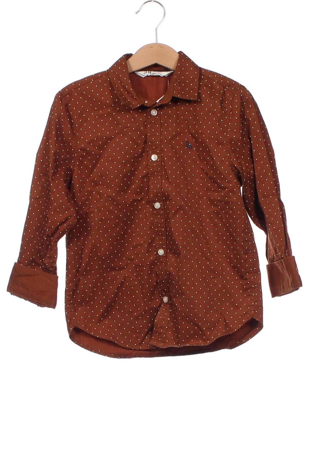 Kinderhemd H&M, Größe 5-6y/ 116-122 cm, Farbe Braun, Preis 6,14 €