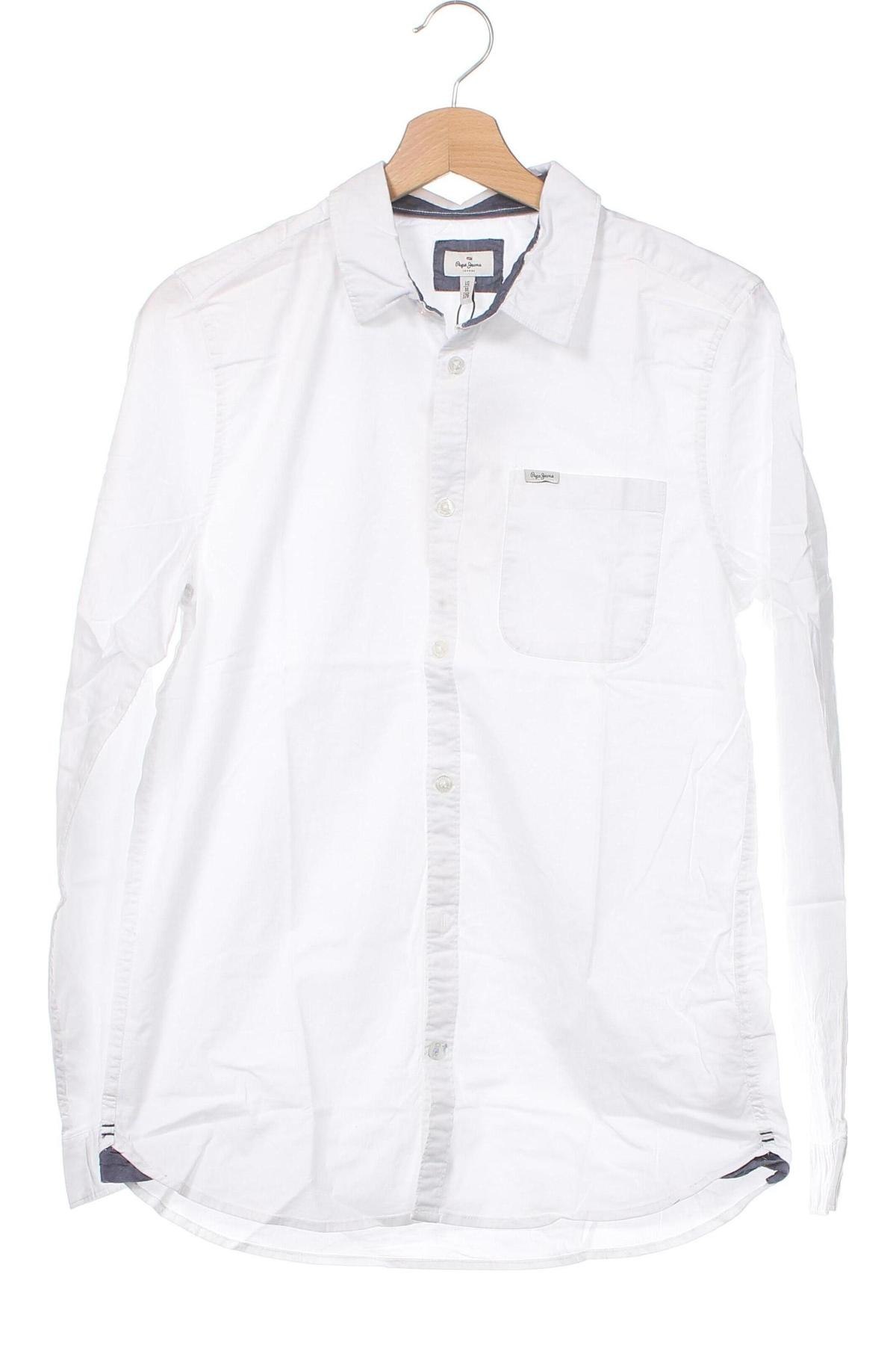 Kinderhemd Pepe Jeans, Größe 15-18y/ 170-176 cm, Farbe Weiß, Preis 35,05 €