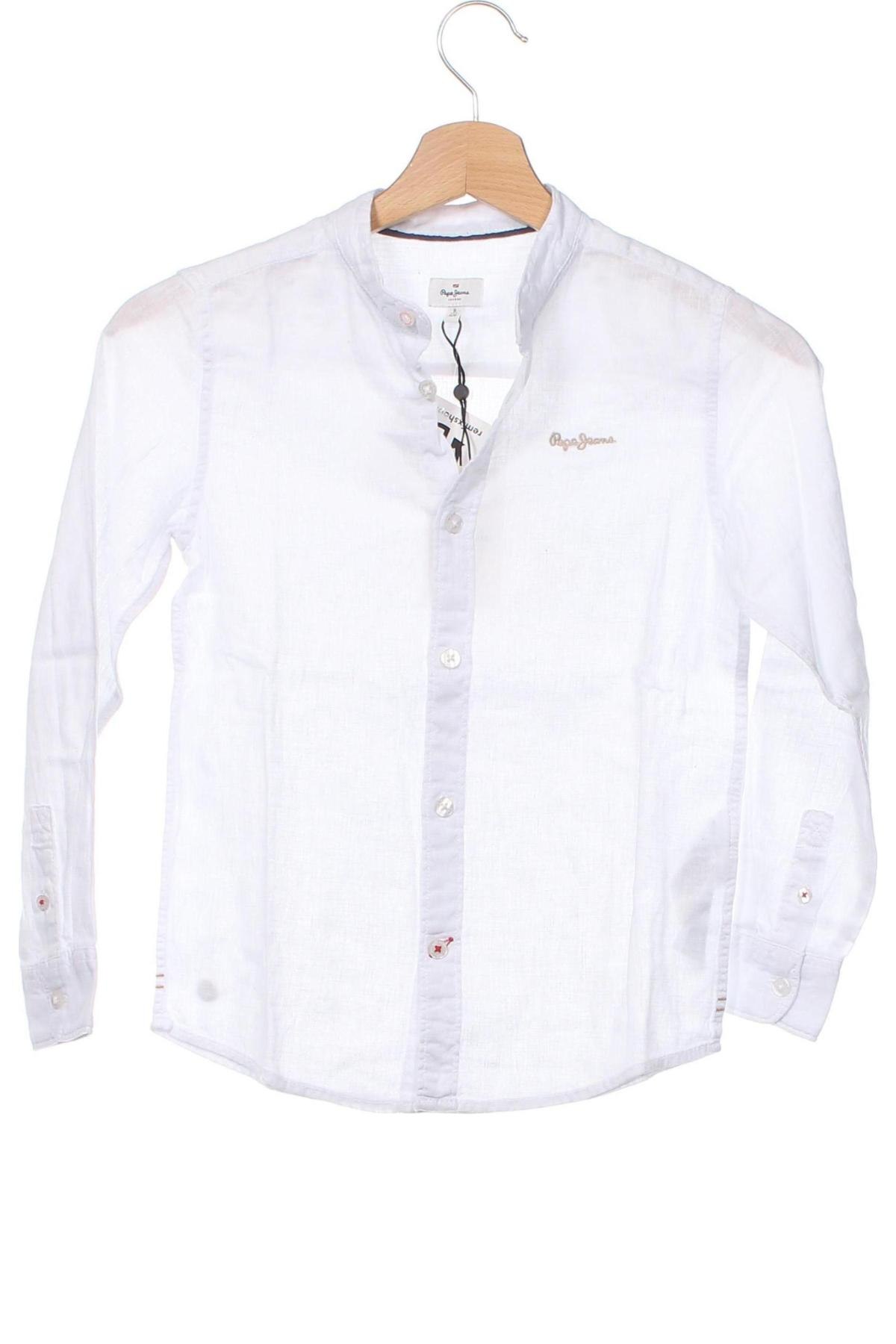 Kinderhemd Pepe Jeans, Größe 7-8y/ 128-134 cm, Farbe Weiß, Preis 19,98 €