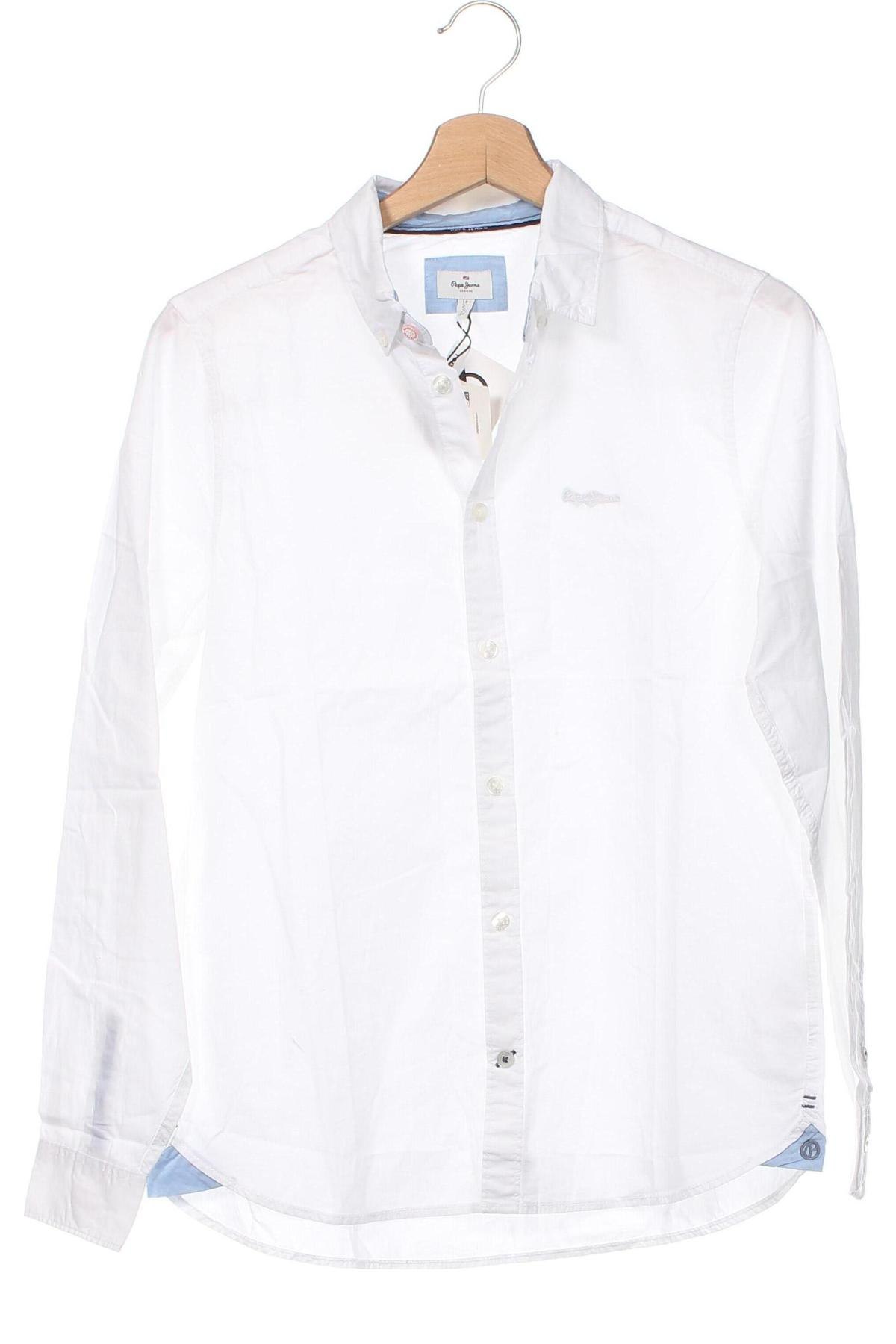 Kinderhemd Pepe Jeans, Größe 13-14y/ 164-168 cm, Farbe Weiß, Preis € 17,88