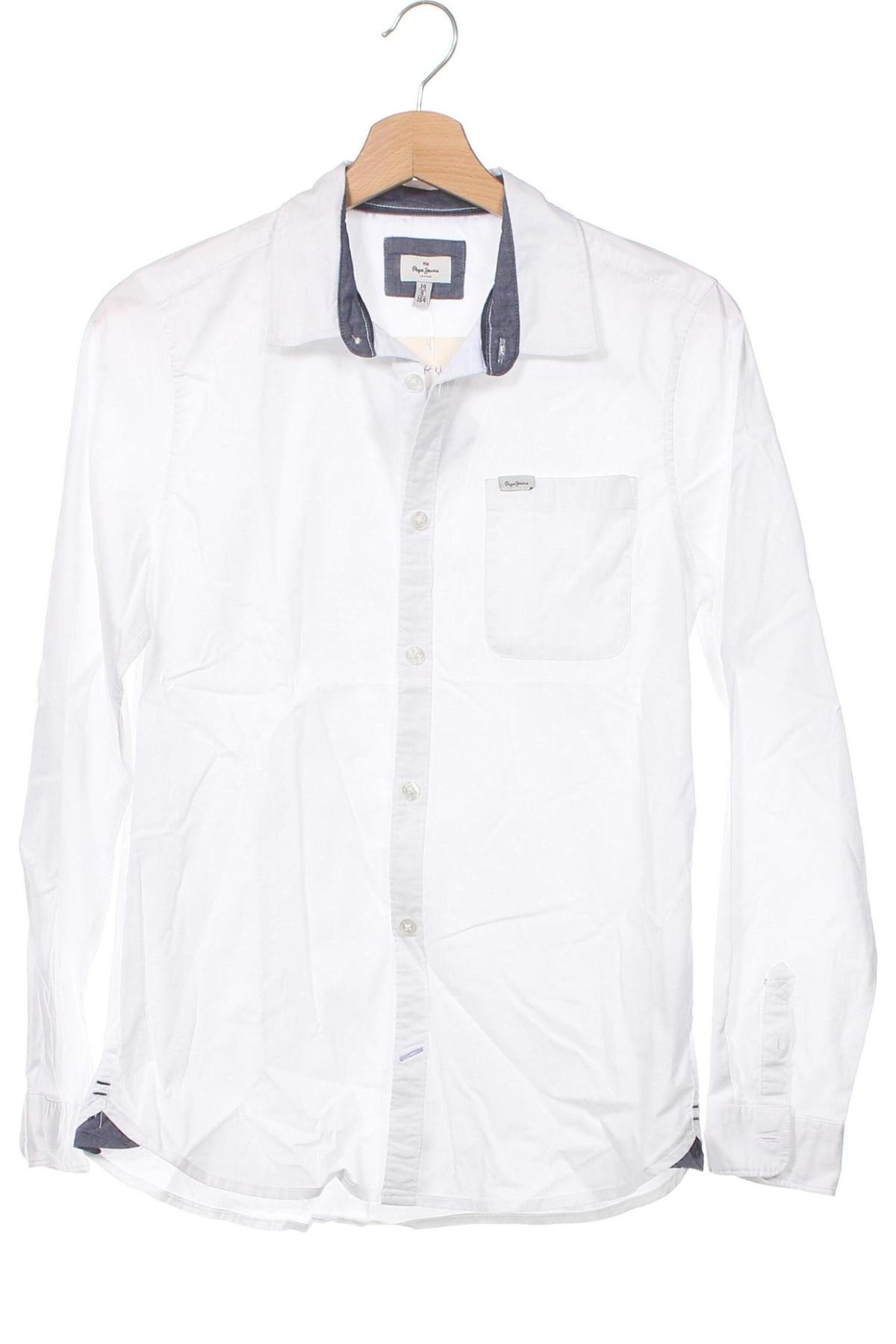 Kinderhemd Pepe Jeans, Größe 13-14y/ 164-168 cm, Farbe Weiß, Preis € 19,98