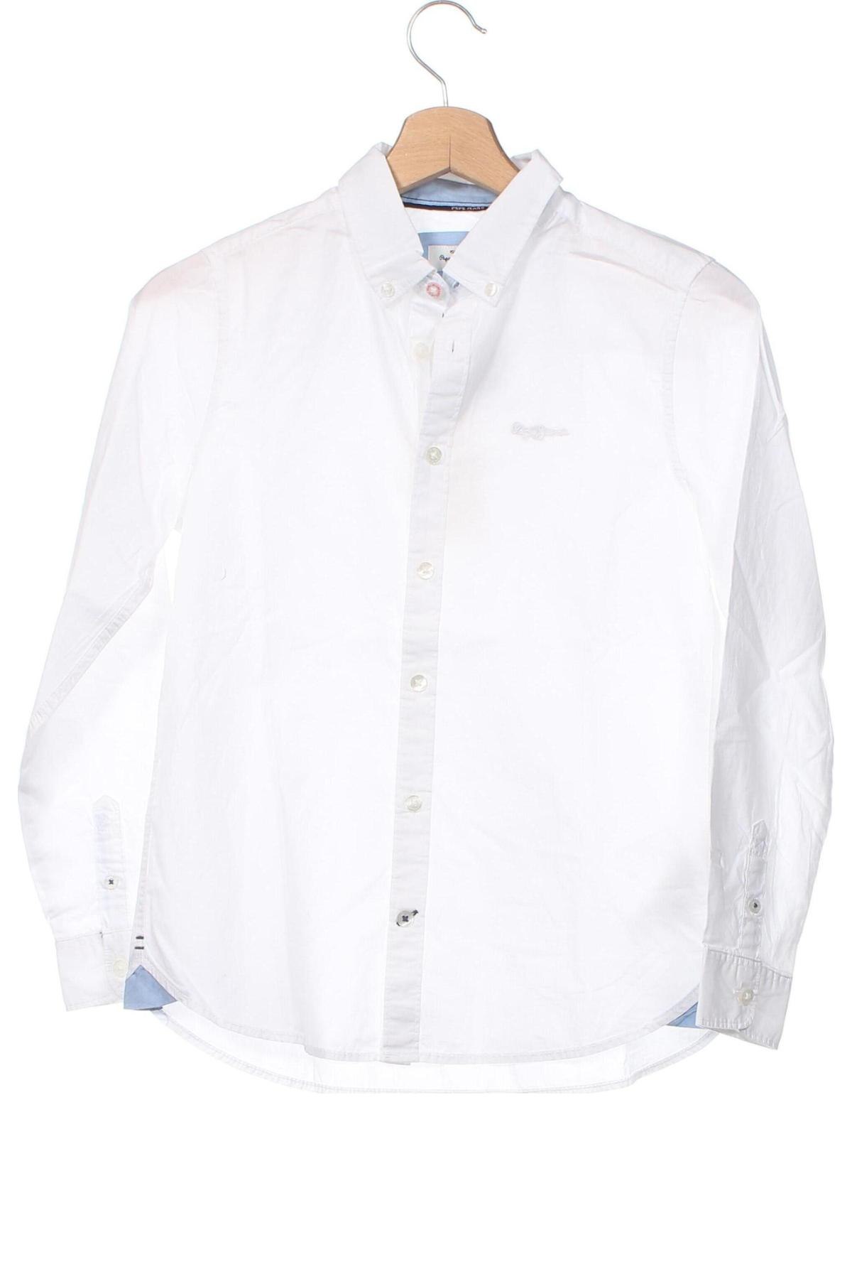 Kinderhemd Pepe Jeans, Größe 11-12y/ 152-158 cm, Farbe Weiß, Preis 18,93 €