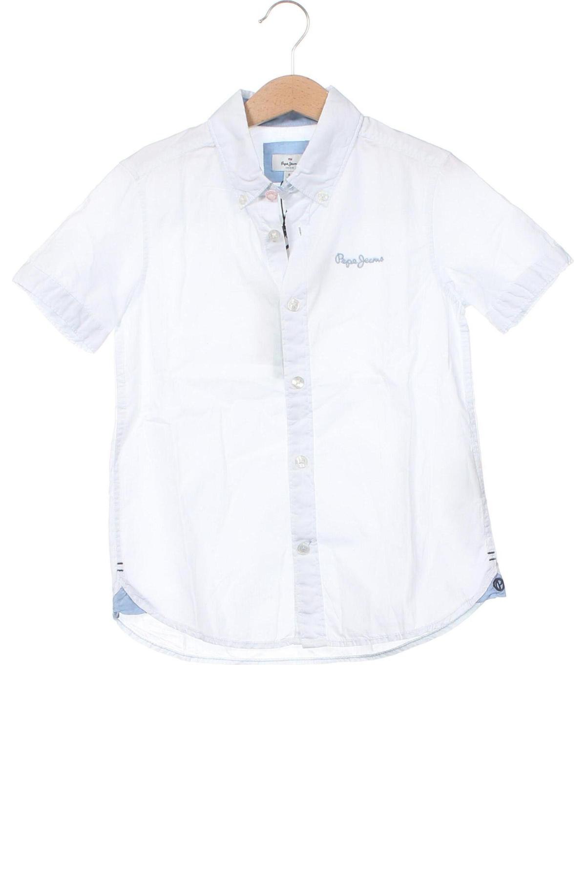Kinderhemd Pepe Jeans, Größe 7-8y/ 128-134 cm, Farbe Weiß, Preis 35,05 €