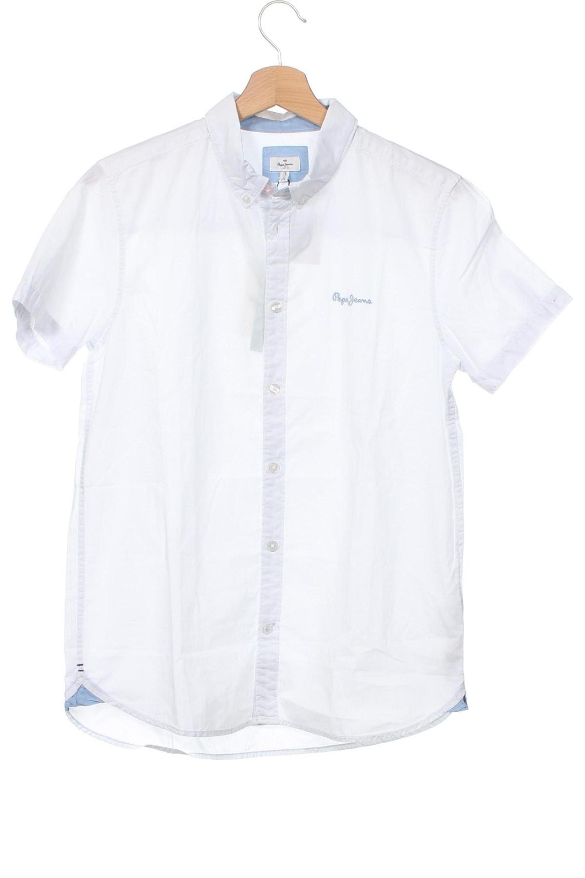 Детска риза Pepe Jeans, Размер 15-18y/ 170-176 см, Цвят Бял, Цена 68,00 лв.