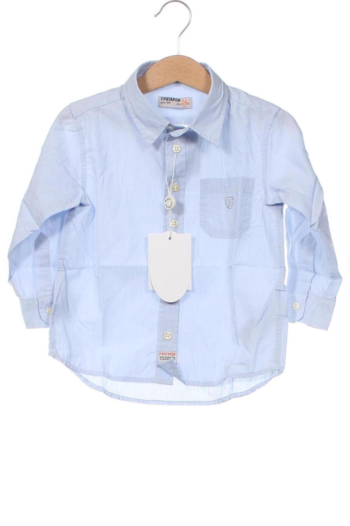 Dětská košile  Petit Patapon, Velikost 18-24m/ 86-98 cm, Barva Modrá, Cena  927,00 Kč