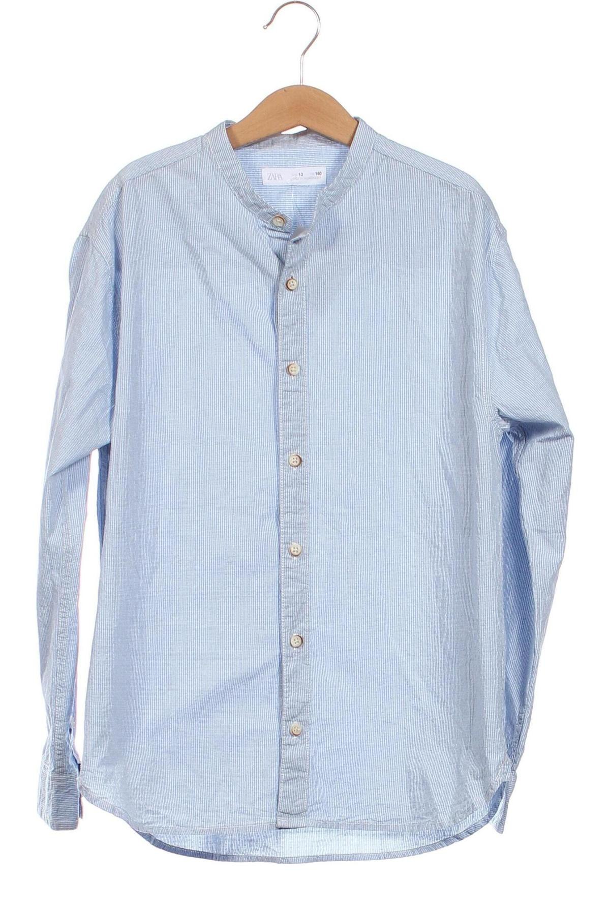 Kinderhemd Zara, Größe 8-9y/ 134-140 cm, Farbe Blau, Preis 7,00 €