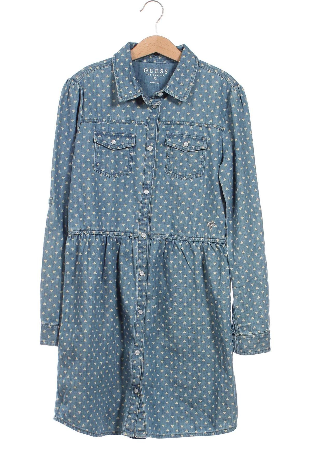 Kinderkleid Guess, Größe 11-12y/ 152-158 cm, Farbe Blau, Preis 38,74 €