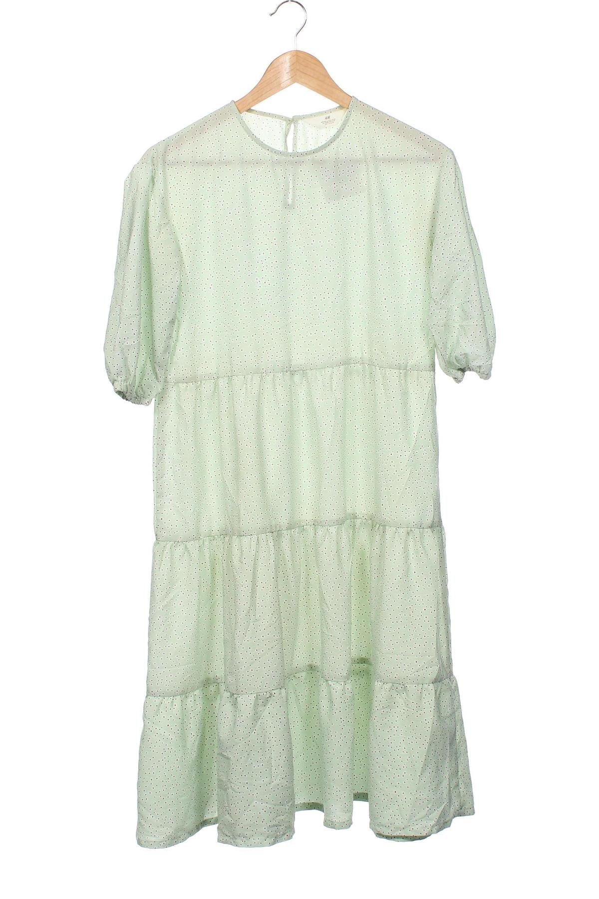 Dziecięca sukienka H&M, Rozmiar 12-13y/ 158-164 cm, Kolor Zielony, Cena 39,18 zł