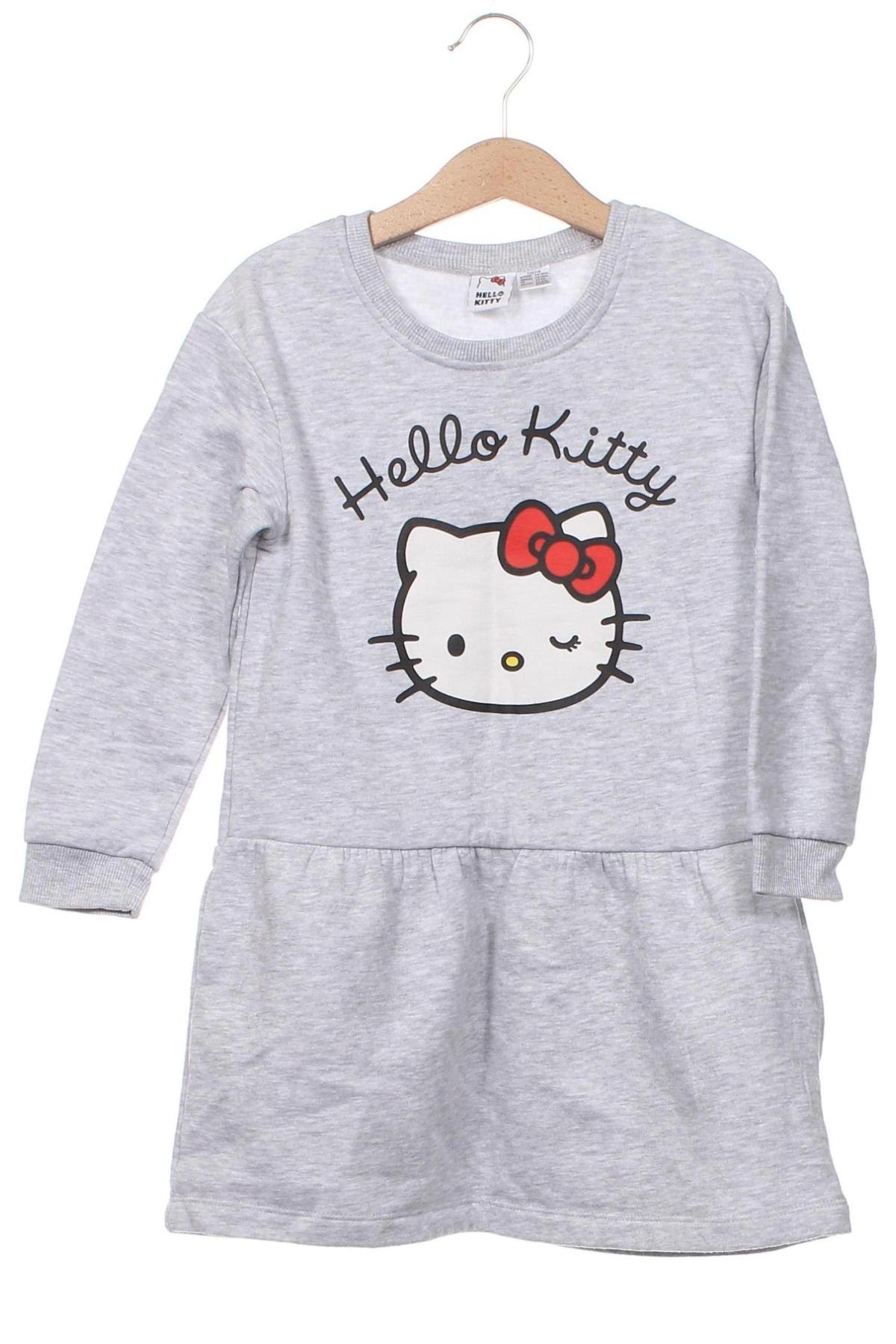 Детска рокля Hello Kitty, Размер 4-5y/ 110-116 см, Цвят Сив, Цена 28,76 лв.