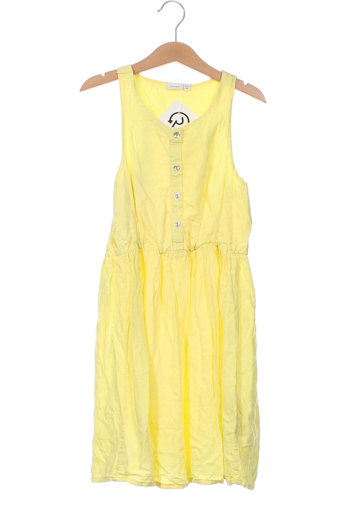 Dziecięca sukienka Name It, Rozmiar 8-9y/ 134-140 cm, Kolor Żółty, Cena 34,48 zł