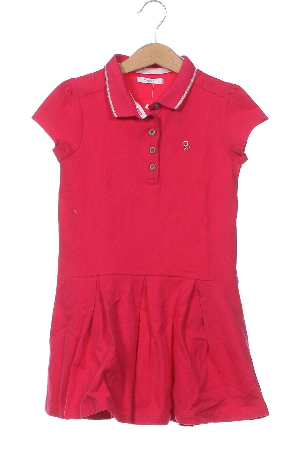 Dětské šaty  Okaidi, Velikost 4-5y/ 110-116 cm, Barva Růžová, Cena  783,00 Kč