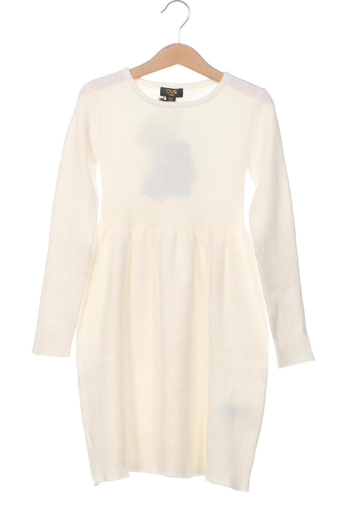 Kinderkleid Oviesse, Größe 6-7y/ 122-128 cm, Farbe Weiß, Preis 16,42 €