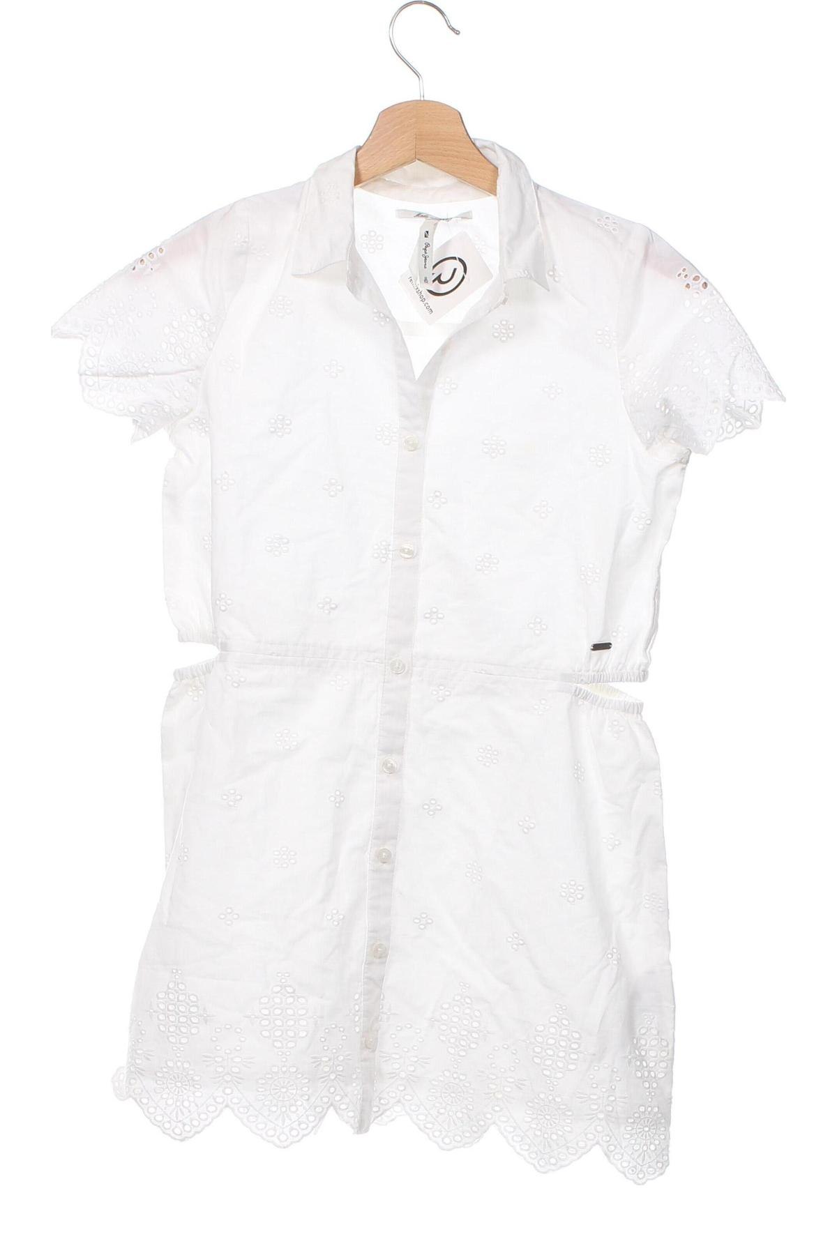 Dziecięca sukienka Pepe Jeans, Rozmiar 11-12y/ 152-158 cm, Kolor Biały, Cena 185,67 zł