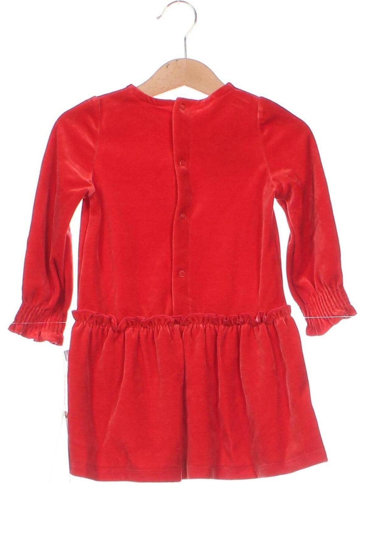 Rochie pentru copii Petit Bateau, Mărime 12-18m/ 80-86 cm, Culoare Roșu, Preț 220,16 Lei