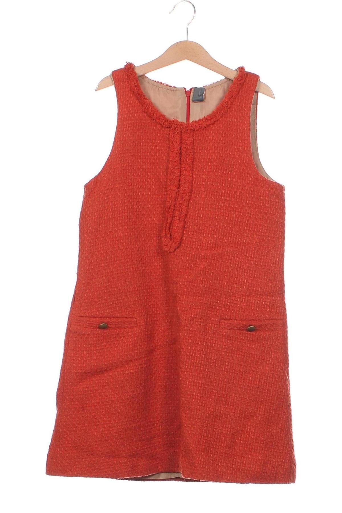 Детска рокля Zara Kids, Размер 11-12y/ 152-158 см, Цвят Червен, Цена 9,38 лв.