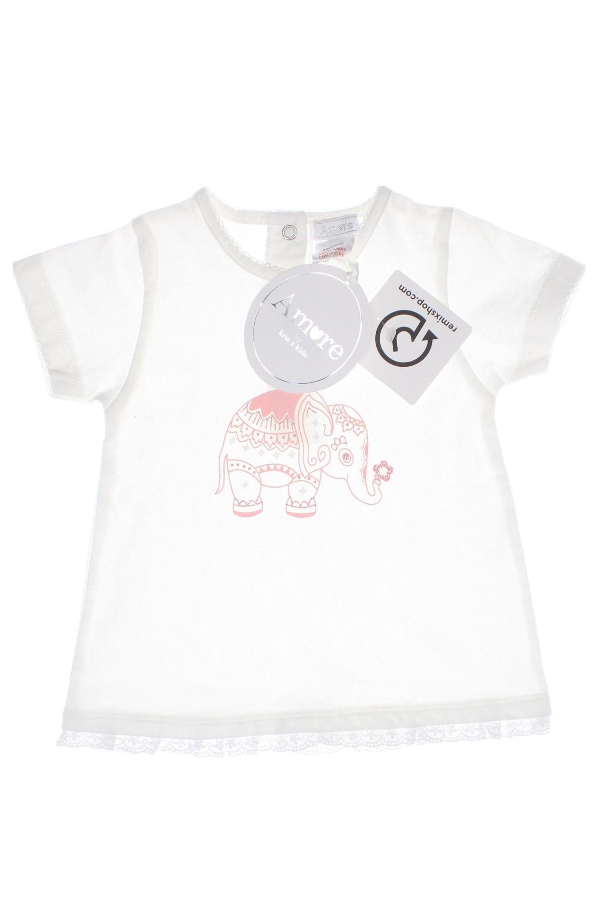 Детска тениска, Размер 6-9m/ 68-74 см, Цвят Бял, Цена 8,16 лв.