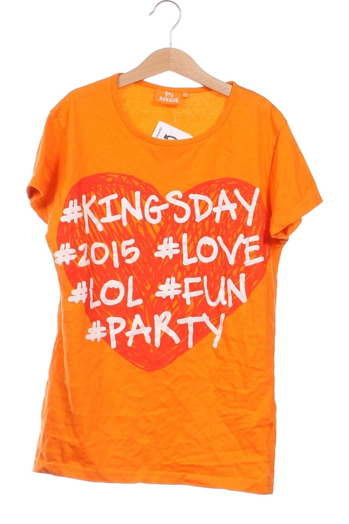 Kinder T-Shirt 9th Avenue, Größe 12-13y/ 158-164 cm, Farbe Orange, Preis 3,13 €