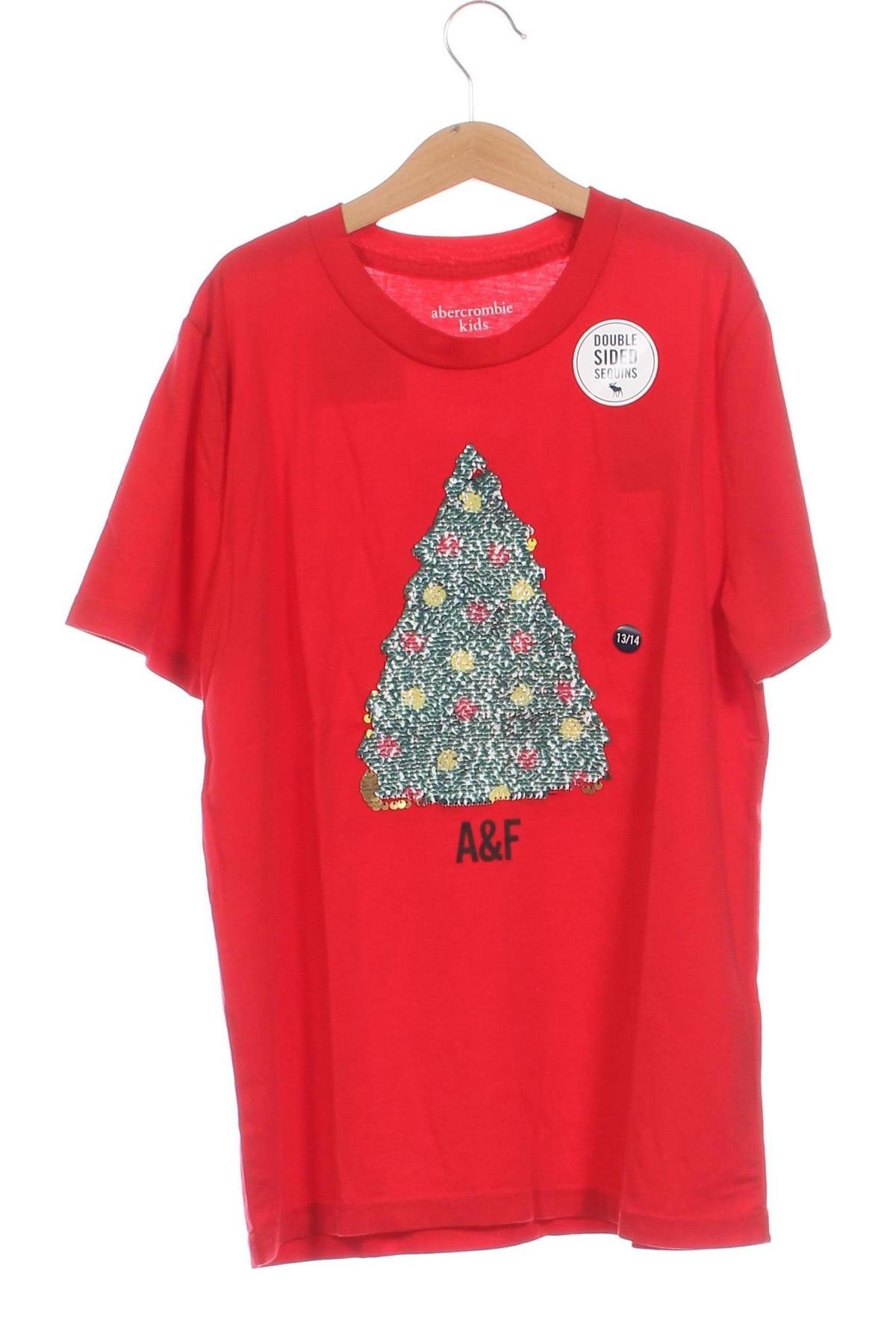 Tricou pentru copii Abercrombie Kids, Mărime 13-14y/ 164-168 cm, Culoare Roșu, Preț 28,45 Lei