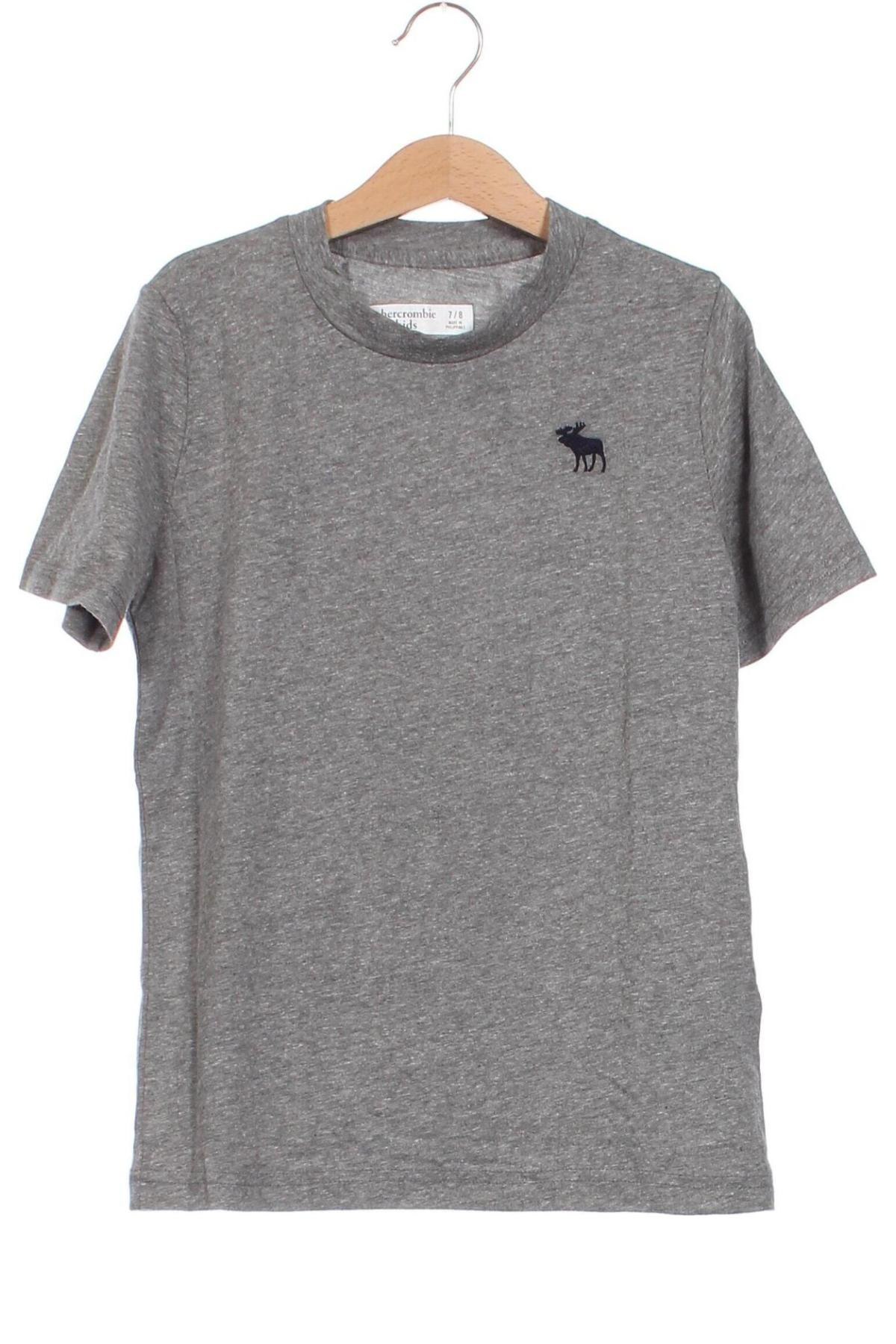 Kinder T-Shirt Abercrombie Kids, Größe 7-8y/ 128-134 cm, Farbe Grau, Preis 12,36 €