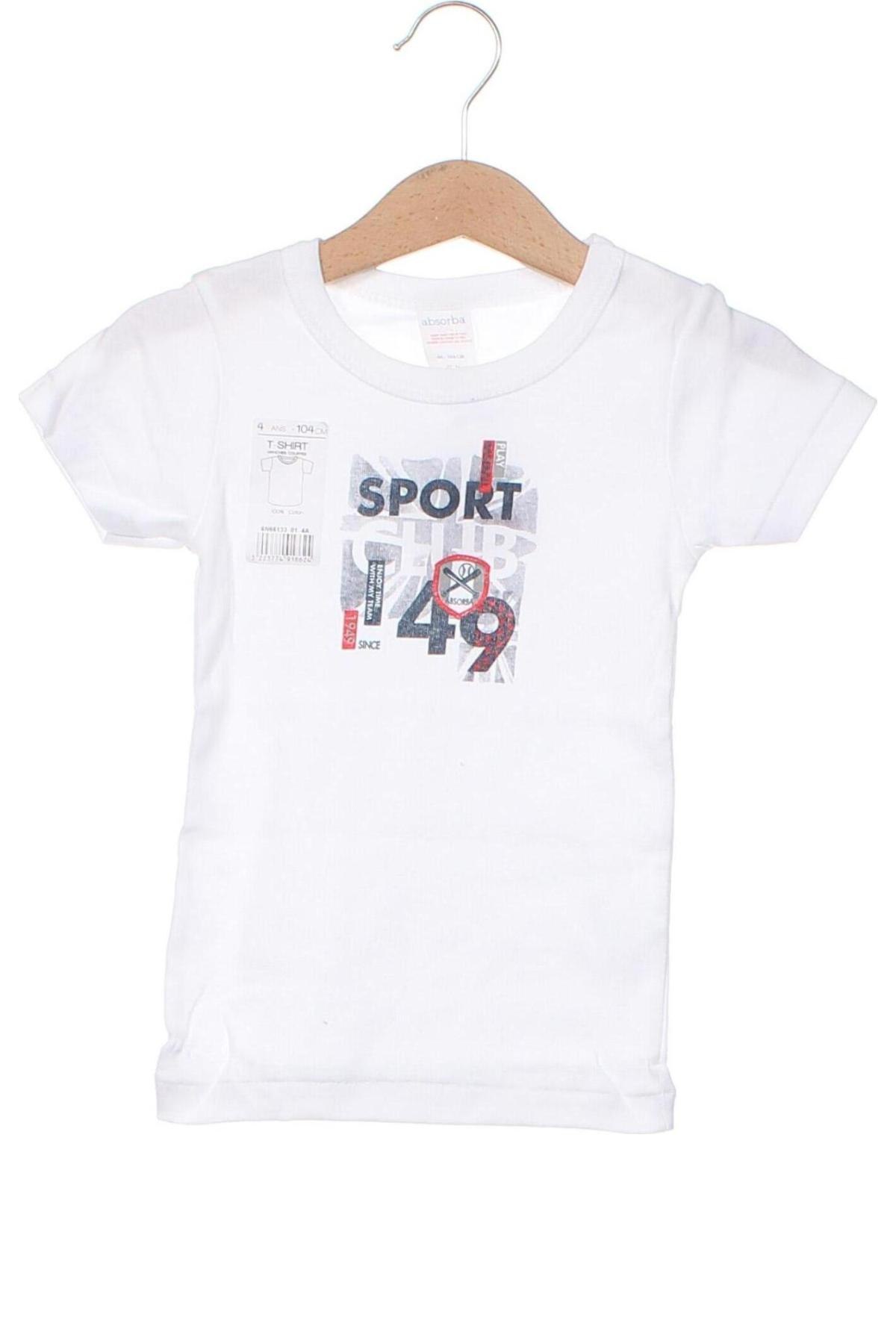 Tricou pentru copii Absorba, Mărime 3-4y/ 104-110 cm, Culoare Alb, Preț 108,71 Lei