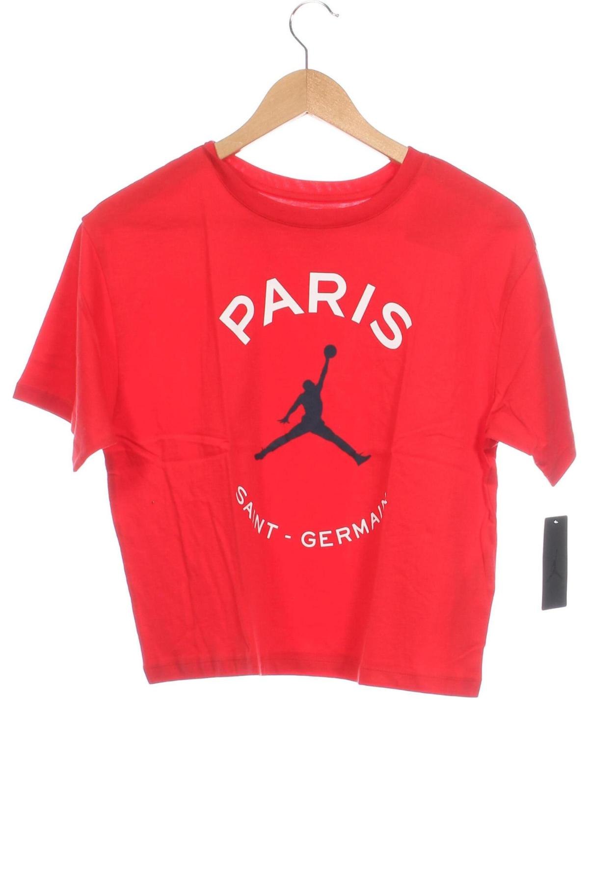 Kinder T-Shirt Air Jordan Nike, Größe 12-13y/ 158-164 cm, Farbe Rot, Preis 32,17 €