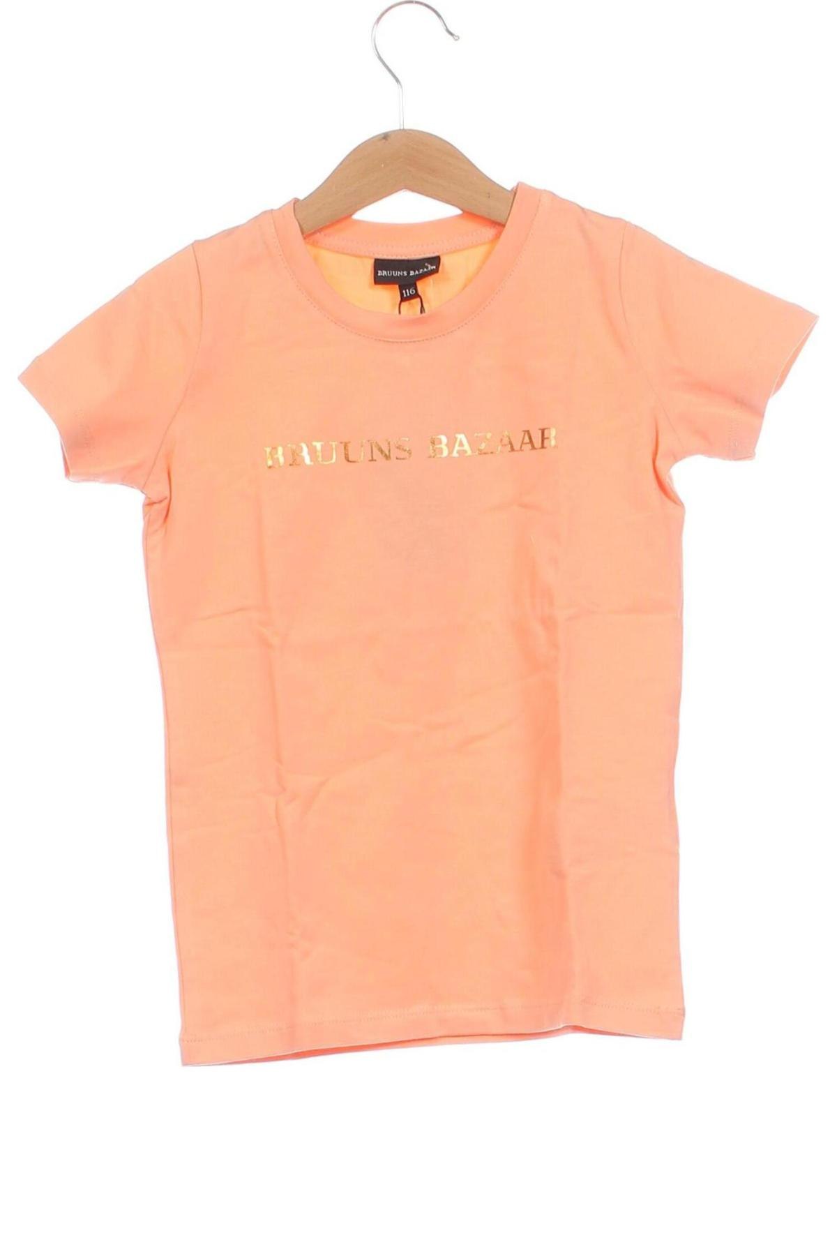 Dziecięcy T-shirt Bruuns Bazaar, Rozmiar 4-5y/ 110-116 cm, Kolor Pomarańczowy, Cena 46,22 zł