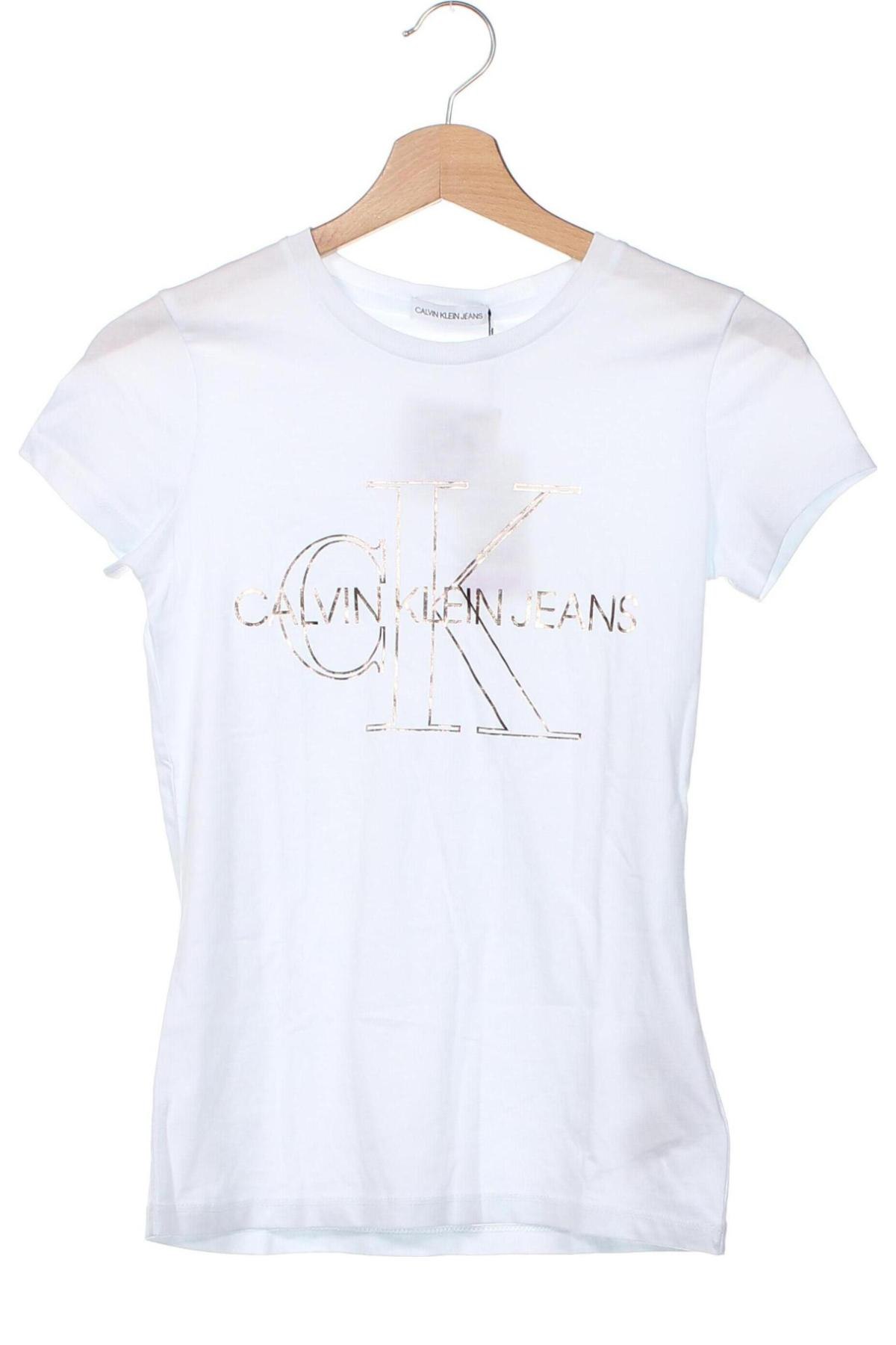 Παιδικό μπλουζάκι Calvin Klein Jeans, Μέγεθος 13-14y/ 164-168 εκ., Χρώμα Λευκό, Τιμή 31,96 €