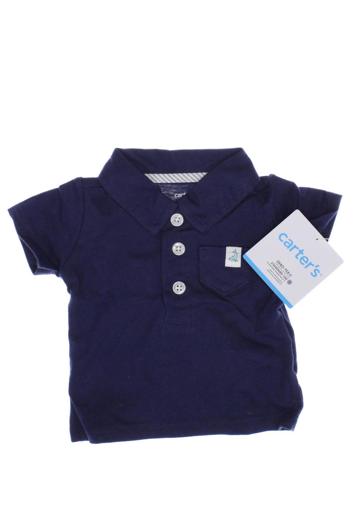 Kinder T-Shirt Carter's, Größe 0-1m/ 50 cm, Farbe Blau, Preis € 8,25