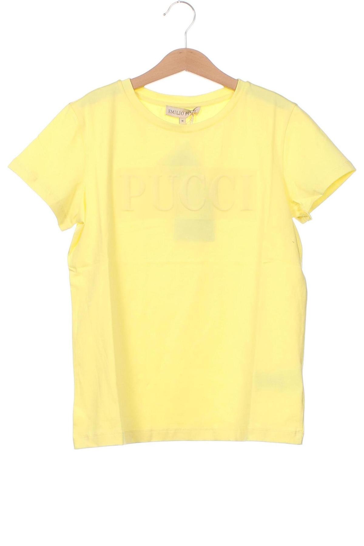 Детска тениска Emilio Pucci, Размер 10-11y/ 146-152 см, Цвят Жълт, Цена 88,06 лв.