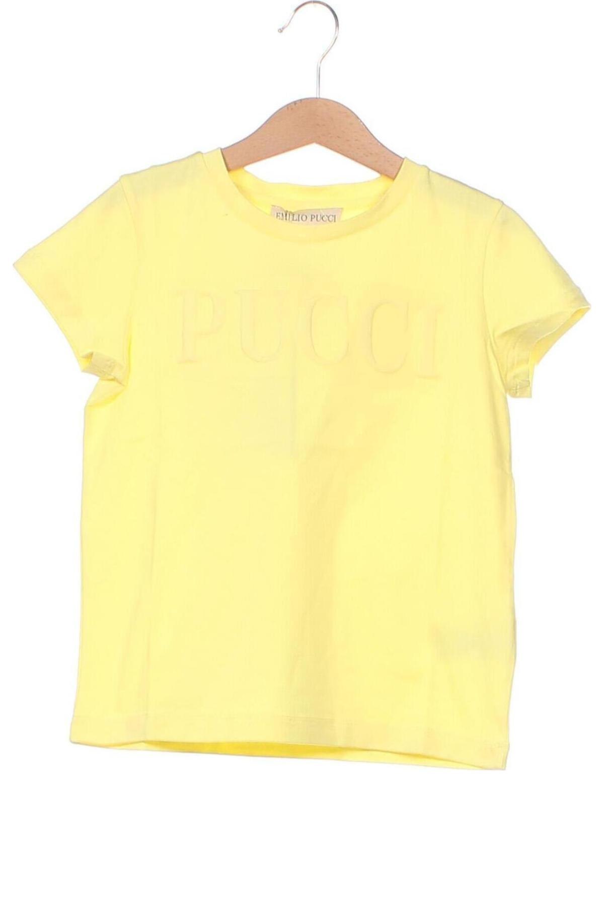 Dziecięcy T-shirt Emilio Pucci, Rozmiar 5-6y/ 116-122 cm, Kolor Żółty, Cena 352,08 zł